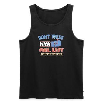 Postangestellte Postdame Postbote Post - Männer Premium Bio Tank Top - Schwarz - Vorne - Michal (187cm)