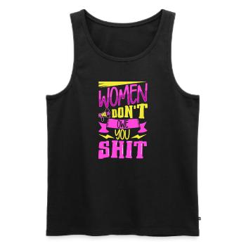 Féminisme Le pouvoir des femmes pro-choix Pro Avortement - Débardeur bio Premium Homme - noir - Devant - AI Model Male 178 light (178cm)
