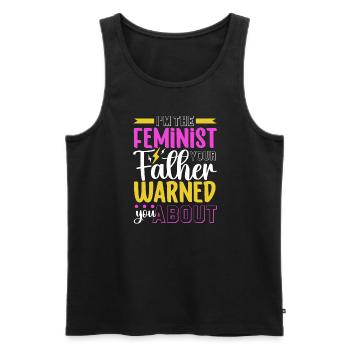 Féminisme Le pouvoir des femmes pro-choix Pro Avortement - Débardeur bio Premium Homme - noir - Devant - Michal (187cm)