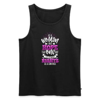 Feminism Women's Power Pro-choice Pro Abortion - Men's Premium Organic Tank Top - black - Front - Michal (187cm)