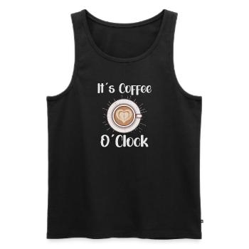 Coffee Lover Caffeine Molecule Java Latte Espresso - Männer Premium Bio Tank Top - Schwarz - Vorne - AI Model Male 178 light (178cm)