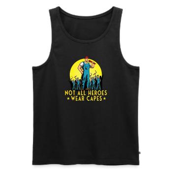Plumber Master Plumber Repair pipes Pipe pliers - Men's Premium Organic Tank Top - black - Front - Michal (187cm)