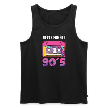 Cassette Type Vintage Cassette Retro Cassette Love - Men's Premium Organic Tank Top - black - Front - AI Model Male 178 light (178cm)
