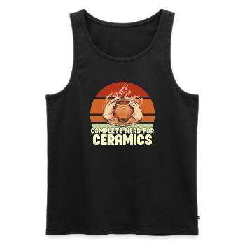 Pottery Pottery Clay Ceramicists Ceramic Potters - Men's Premium Organic Tank Top - black - Front - AI Model Male 178 light (178cm)