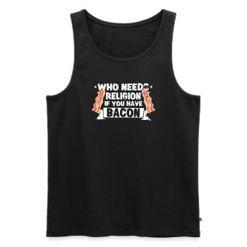 Atheist Atheismus Anti-religion Securalism God - Männer Premium Bio Tank Top - Schwarz - Vorne - Michal (187cm)