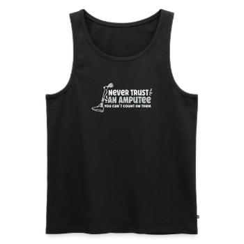 Handicapped Wheelchair Cyborg Leg Arm Amputee - Männer Premium Bio Tank Top - Schwarz - Vorne - Michal (187cm)