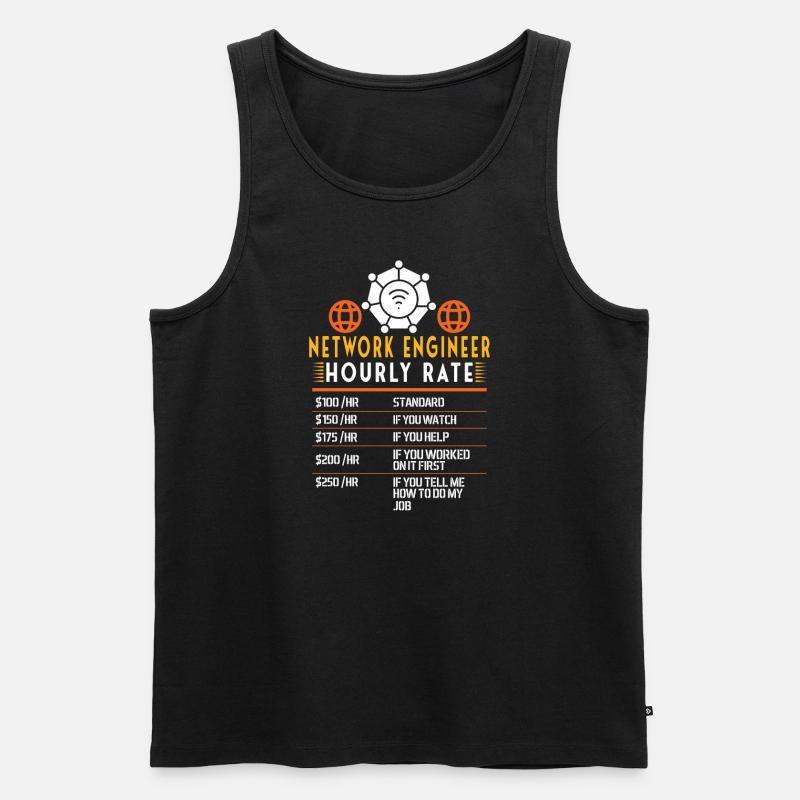 Netzwerkingenieur Sysadmin Lover System Admin - Männer Premium Bio Tank Top - Schwarz