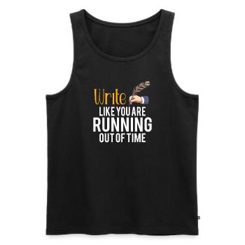 Author Writing Writers Literature - Men's Premium Organic Tank Top - black - Front - Michal (187cm)