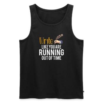 Author Writing Writers Literature - Men's Premium Organic Tank Top - black - Front - Michal (187cm)