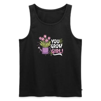 Gardening Plants Gardener Plantation Nature Gift - Men's Premium Organic Tank Top - black - Front - AI Model Male 178 light (178cm)
