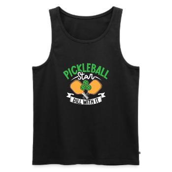 Pickleball Player Pickleball Paddle Pickleball - Männer Premium Bio Tank Top - Schwarz - Vorne - AI Model Male 178 light (178cm)