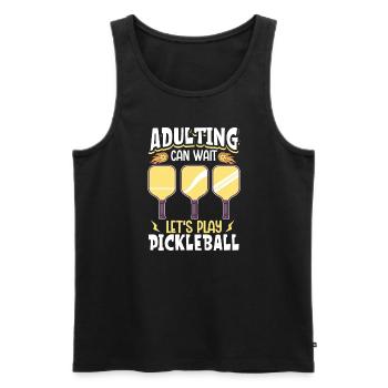 Pickleball Player Pickleball Paddle Pickleball - Männer Premium Bio Tank Top - Schwarz - Vorne - AI Model Male 178 light (178cm)