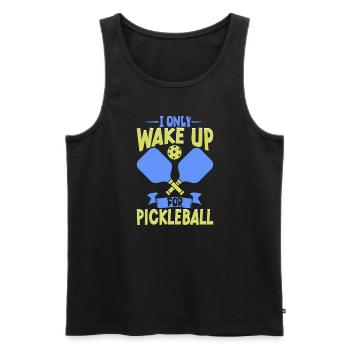 Pickleball Player Pickleball Paddle Pickleball - Männer Premium Bio Tank Top - Schwarz - Vorne - AI Model Male 178 light (178cm)