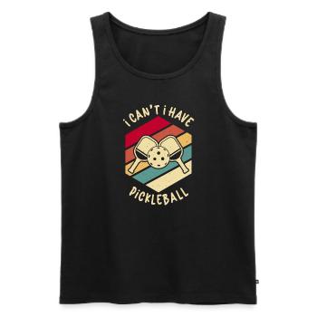Pickleball Player Pickleball Paddle Pickleball - Männer Premium Bio Tank Top - Schwarz - Vorne - AI Model Male 178 light (178cm)