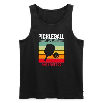 Pickleball Player Pickleball Paddle Pickleball - Männer Premium Bio Tank Top - Schwarz - Vorne - AI Model Male 178 light (178cm)