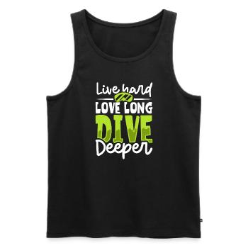 Scuba Diver Scuba Diving Idée cadeau - Débardeur bio Premium Homme - noir - Devant - Michal (187cm)
