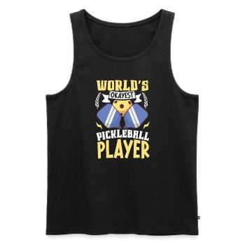 Pickleball Player Pickleball Paddle Pickleball - Männer Premium Bio Tank Top - Schwarz - Vorne - AI Model Male 178 light (178cm)