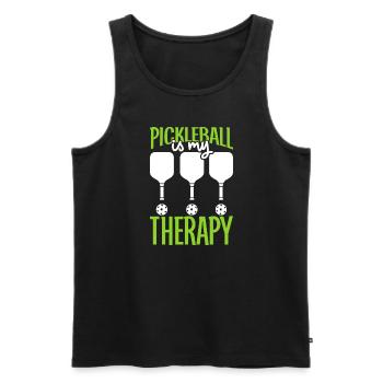 Pickleball Player Pickleball Paddle Pickleball - Männer Premium Bio Tank Top - Schwarz - Vorne - AI Model Male 178 light (178cm)