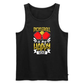 Pickleball Player Pickleball Paddle Pickleball - Männer Premium Bio Tank Top - Schwarz - Vorne - AI Model Male 178 light (178cm)