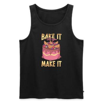 Baker Baking Cupcake Bread Cookies Kitchen Cooking - Men's Premium Organic Tank Top - black - Front - AI Model Male 178 light (178cm)