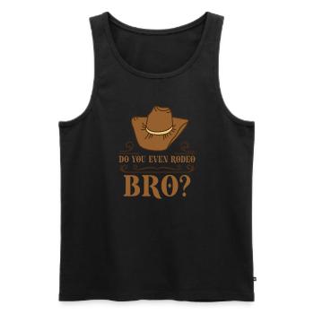 Cowboy Barn Bull Rider Rodeo Country Western - Männer Premium Bio Tank Top - Schwarz - Vorne - AI Model Male 178 light (178cm)