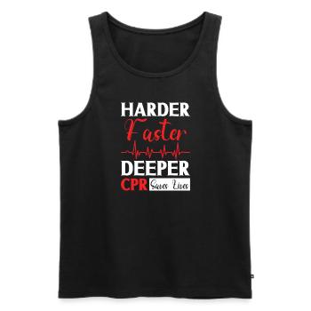 Paramedic First Responder Ambulance Driver - Men's Premium Organic Tank Top - black - Front - AI Model Male 178 light (178cm)