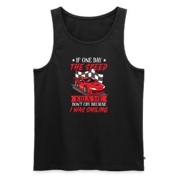 Race Car Dirt Track Racing Funny Racer Race Car - Men's Premium Organic Tank Top - black - Front - Michal (187cm)