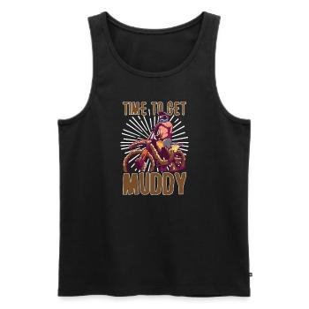 Dirt Bike Dirt Bike Riding Motocross Dirt Biking - Men's Premium Organic Tank Top - black - Front - Michal (187cm)