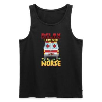 Paramedic First Responder Ambulance Driver - Men's Premium Organic Tank Top - black - Front - AI Model Male 178 light (178cm)