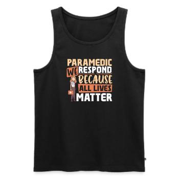 Paramedic First Responder Ambulance Driver - Men's Premium Organic Tank Top - black - Front - AI Model Male 178 light (178cm)