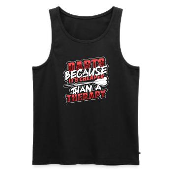 Darts Darts Player Dartboard Dartboard Darts - Men's Premium Organic Tank Top - black - Front - Michal (187cm)