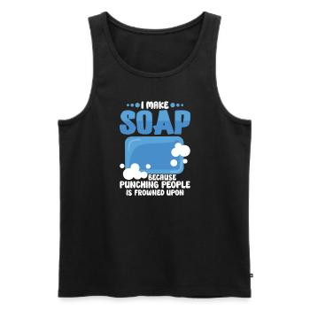 Seifenherstellung Seifenblasen Bubble Badezimmer - Männer Premium Bio Tank Top - Schwarz - Vorne - Michal (187cm)