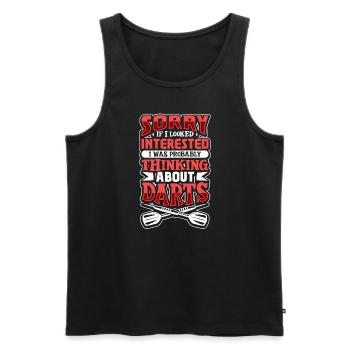 Darts Darts Player Dartboard Dartboard Darts - Men's Premium Organic Tank Top - black - Front - Michal (187cm)
