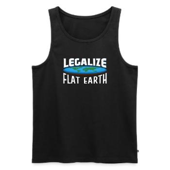 Flat Earth Theory Flat Earth Army Earth - Männer Premium Bio Tank Top - Schwarz - Vorne - AI Model Male 178 light (178cm)