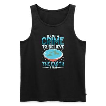Flat Earth Theory Flat Earth Army Earth - Männer Premium Bio Tank Top - Schwarz - Vorne - AI Model Male 178 light (178cm)