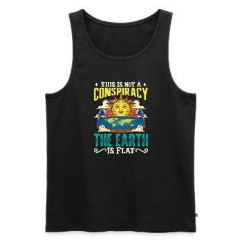 Flat Earth Theory Flat Earth Army Earth - Männer Premium Bio Tank Top - Schwarz - Vorne - AI Model Male 178 light (178cm)