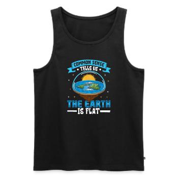 Flat Earth Theory Flat Earth Army Earth - Männer Premium Bio Tank Top - Schwarz - Vorne - AI Model Male 178 light (178cm)