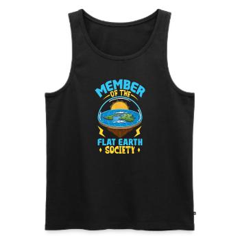 Flat Earth Theory Flat Earth Army Earth - Männer Premium Bio Tank Top - Schwarz - Vorne - AI Model Male 178 light (178cm)