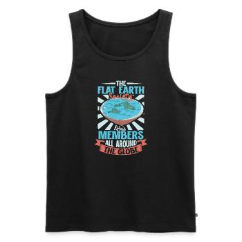 Flat Earth Theory Flat Earth Army Earth - Männer Premium Bio Tank Top - Schwarz - Vorne - AI Model Male 178 light (178cm)