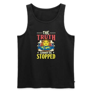 Flat Earth Theory Flat Earth Army Earth - Männer Premium Bio Tank Top - Schwarz - Vorne - AI Model Male 178 light (178cm)