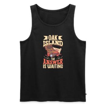 Oak Island / Treasure Hunting Oak Island Mystery - Men's Premium Organic Tank Top - black - Front - AI Model Male 178 light (178cm)