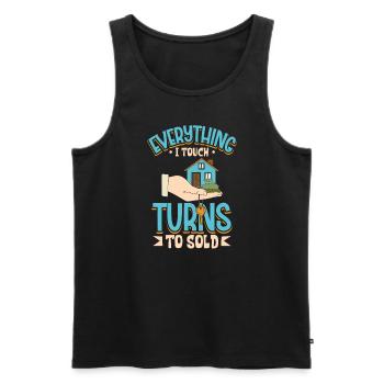 Real Estate Agent Realtor Home Closing Investor - Men's Premium Organic Tank Top - black - Front - AI Model Male 178 light (178cm)