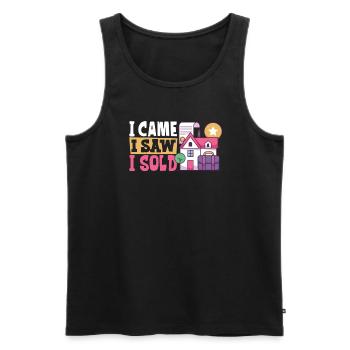 Real Estate Agent Realtor Home Closing Investor - Men's Premium Organic Tank Top - black - Front - AI Model Male 178 light (178cm)