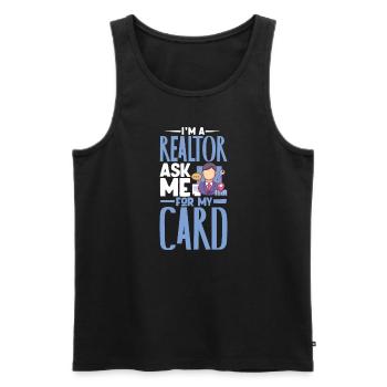 Real Estate Agent Realtor Home Closing Investor - Men's Premium Organic Tank Top - black - Front - AI Model Male 178 light (178cm)