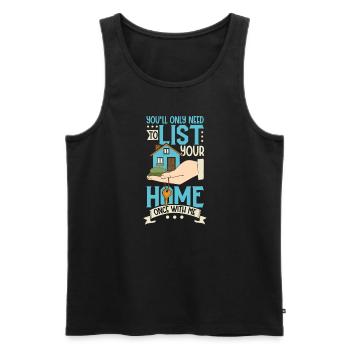 Real Estate Agent Realtor Home Closing Investor - Men's Premium Organic Tank Top - black - Front - Michal (187cm)