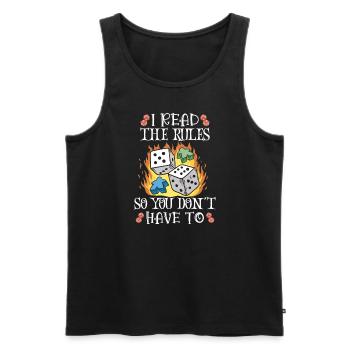 Wine Board Games Chess Board Game Player Gambling - Männer Premium Bio Tank Top - Schwarz - Vorne - AI Model Male 178 light (178cm)