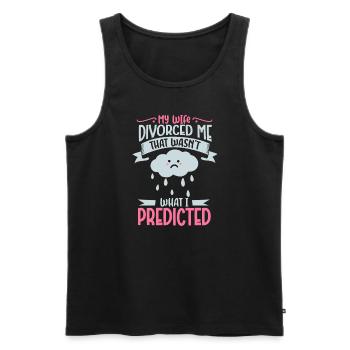 Funny Meteorology Meteorologist Weather Lover - Männer Premium Bio Tank Top - Schwarz - Vorne - AI Model Male 178 light (178cm)