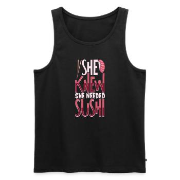 Sushi Fan Japanese Food Foodie Cuisine Japan - Männer Premium Bio Tank Top - Schwarz - Vorne - Michal (187cm)