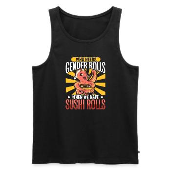 Sushi Fan Japanese Food Foodie Cuisine Japan - Männer Premium Bio Tank Top - Schwarz - Vorne - Michal (187cm)