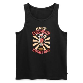 Sushi Fan Japanese Food Foodie Cuisine Japan - Männer Premium Bio Tank Top - Schwarz - Vorne - Michal (187cm)